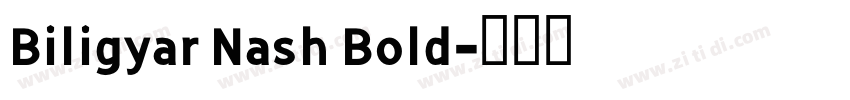 Biligyar Nash Bold字体转换